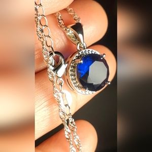 18K White Plate Necklace